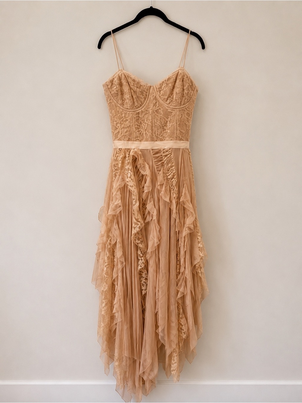Alice + Olivia Floral Embroidered Sequin Mesh Maxi Gown Dress Size 2 - Picture 1 of 4